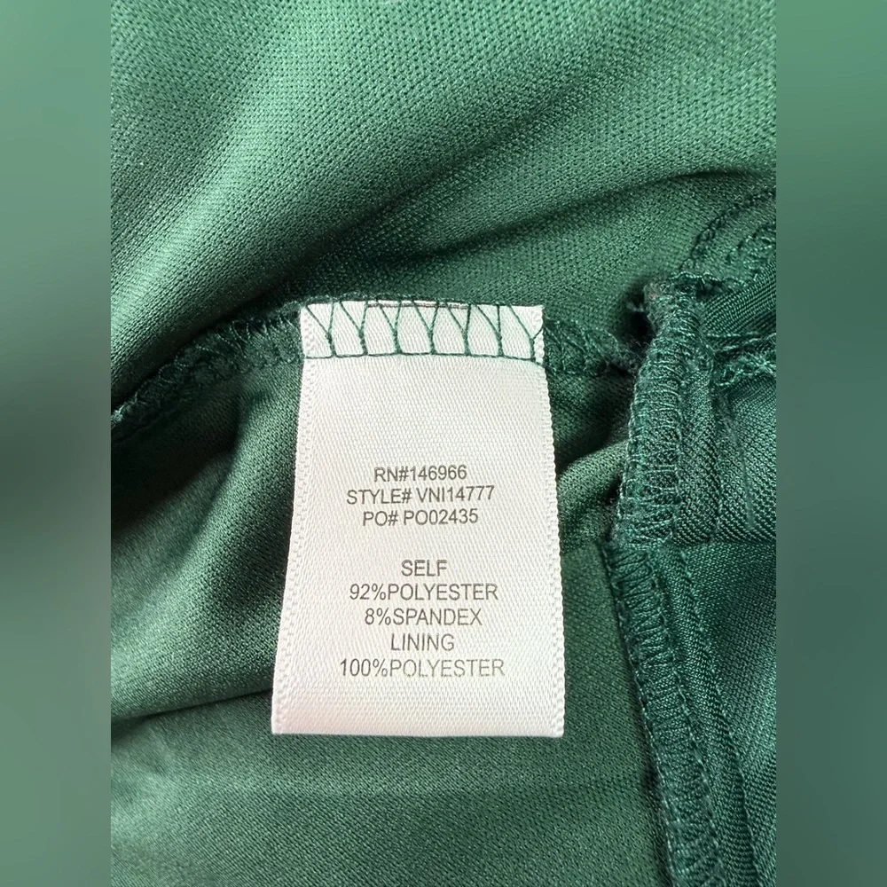 Midnight Doll Flutter Sleeve Green Velvet Double-Hem Fit & Flare Dress Sz Large - Picture 6 of 10